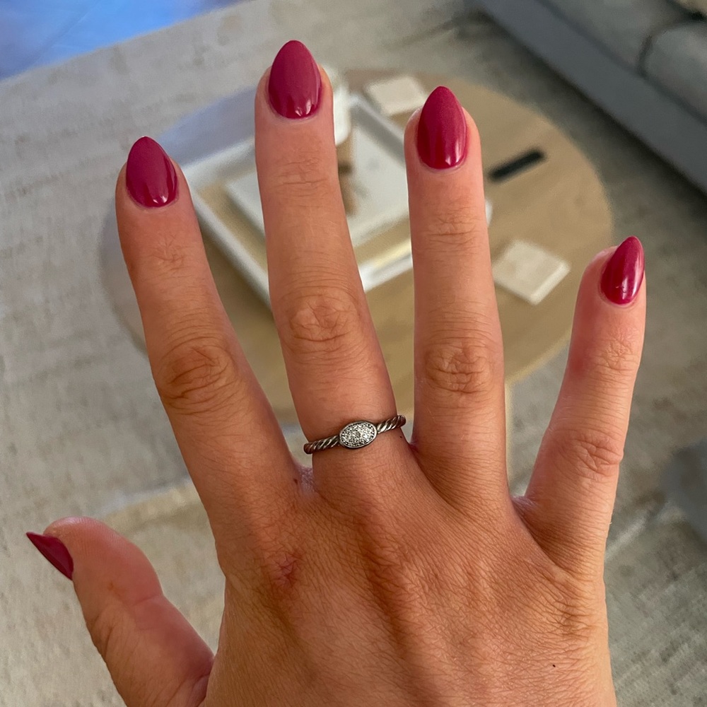 David Yurman Pave Diamond Ring size 8
